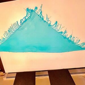 Beautiful sea color blue evening wrap. Fits perfectly over your shoulders or off